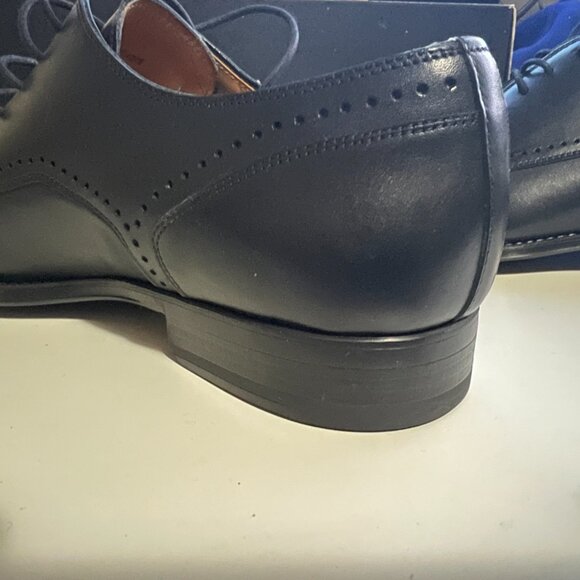 Magnanni Black Leather Wingtip Oxford sz 7 EU 39 Style 25787